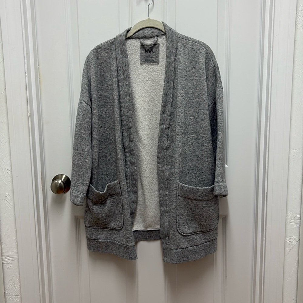 MWL by Madewell Women's‎ Grey Terry Cardigan - XXS
